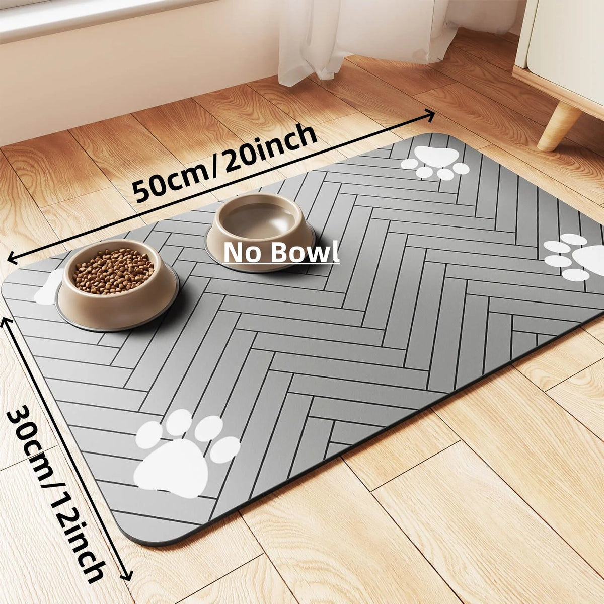 Pet Feeding Mat-Absorbent Pet Placemat for Food and Water Bowl with Waterproof Rubber Backing Quick Dry Water Mat for Dog Cat