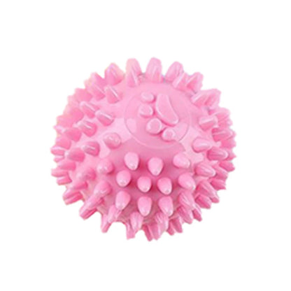 Soft Dog Chew Toys Pink Rubber Bone Toy Durable Molars Training Ball Toy Chihuahua Yorkie Interactive Treat Toys Pet Supplies