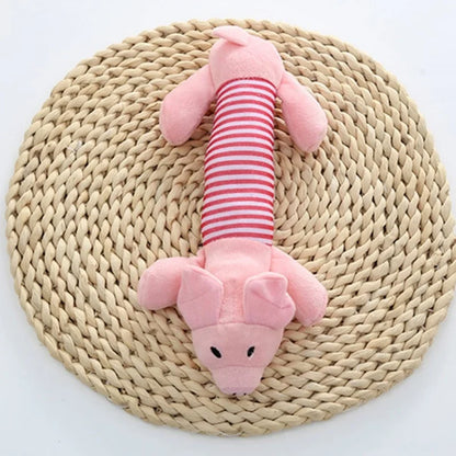 Molar Dog Toy Plush Supplies Fit For All Puppy Pet Squeak Chew Toy Funny Durable Chew Elephant Duck Pig Toy Pets Supplies Molar