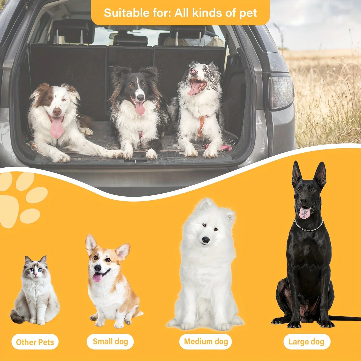 Adjustable Dog Seat Belt Harness - Elastic Nylon Retractable Safety Restraint with Secure Clasps for All Dog Sizes, Dog Harness